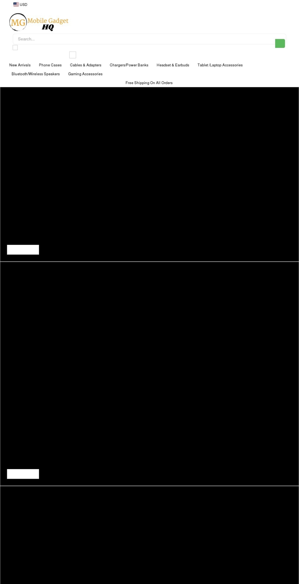 mobilegadgethq.com — Shopify storefront screenshot