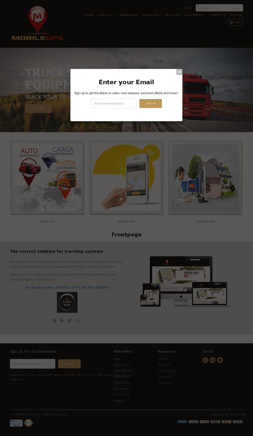 mobilegps.us shopify website screenshot