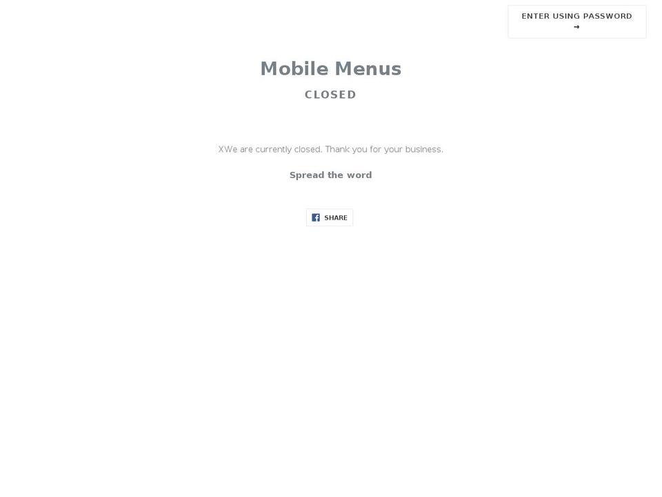 mobilemenu.biz shopify website screenshot