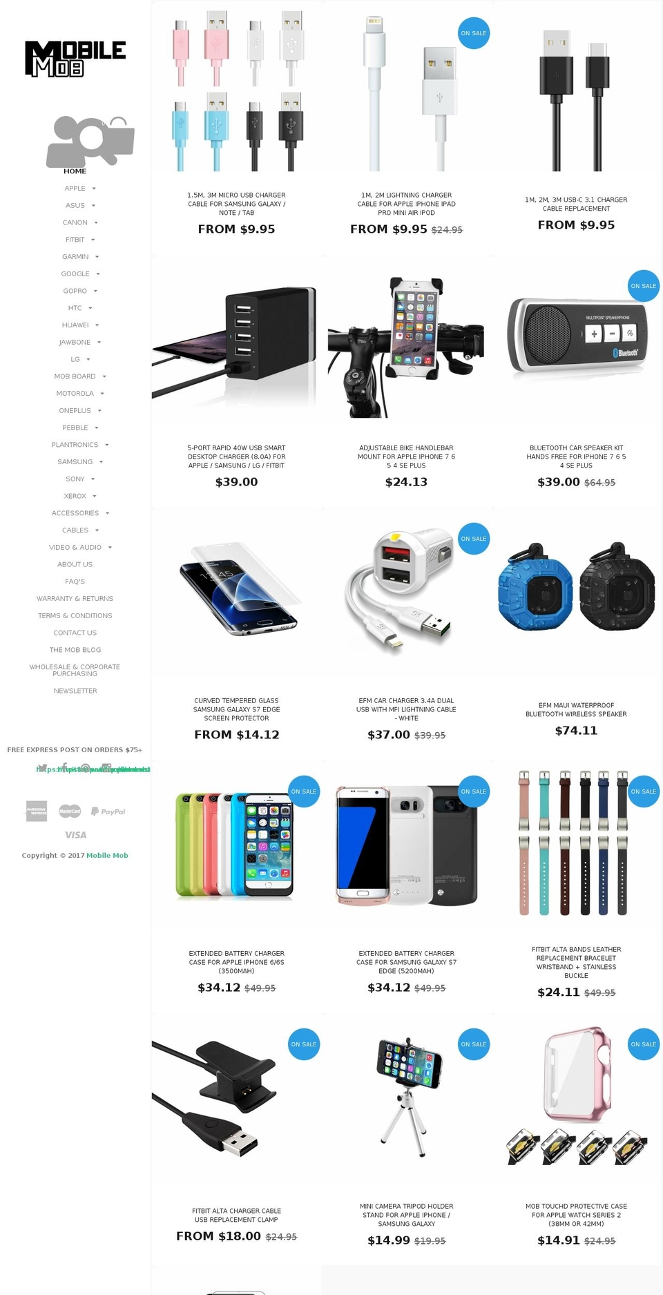 mobilemob.com.au shopify website screenshot