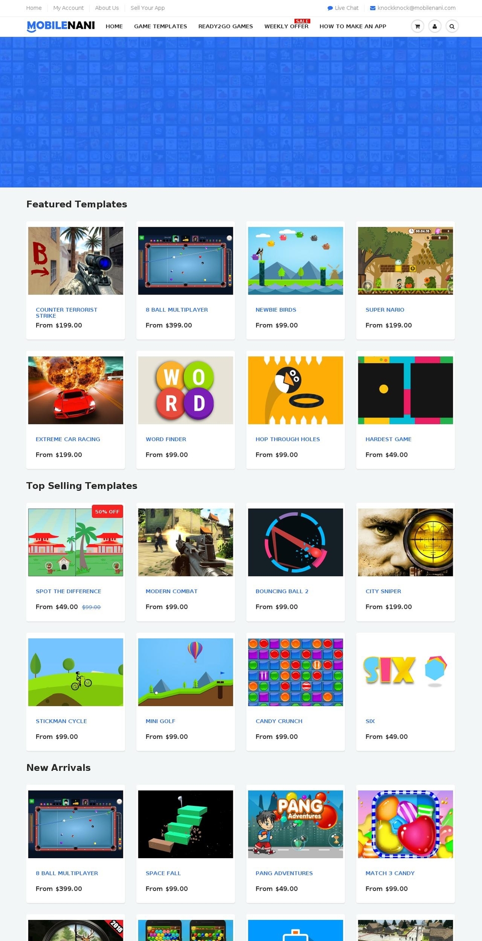 mobilenani.com shopify website screenshot