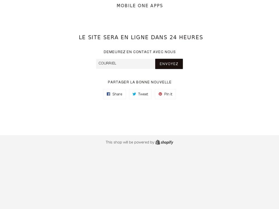 mobileoneapps.com — Shopify storefront screenshot