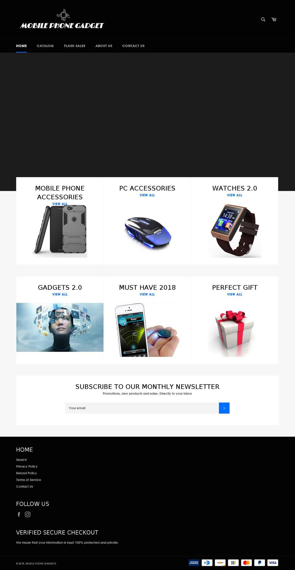 mobilephonegadget.com — Shopify storefront screenshot