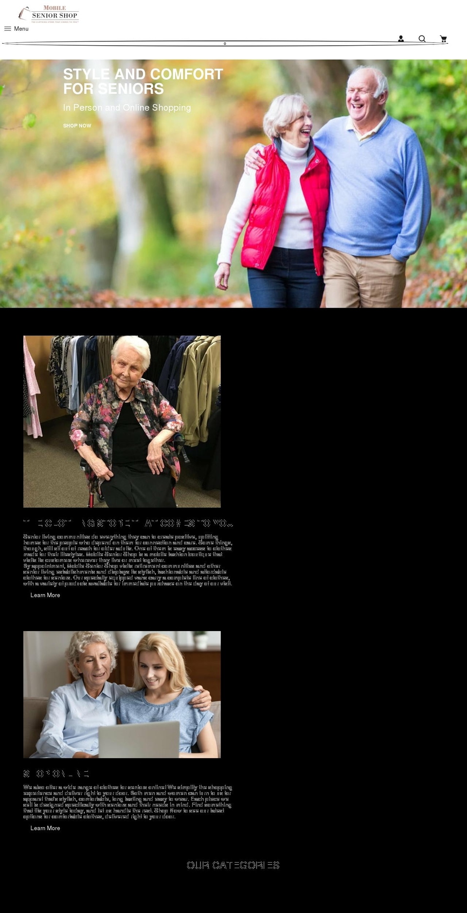 mobileseniorshop.com shopify website screenshot