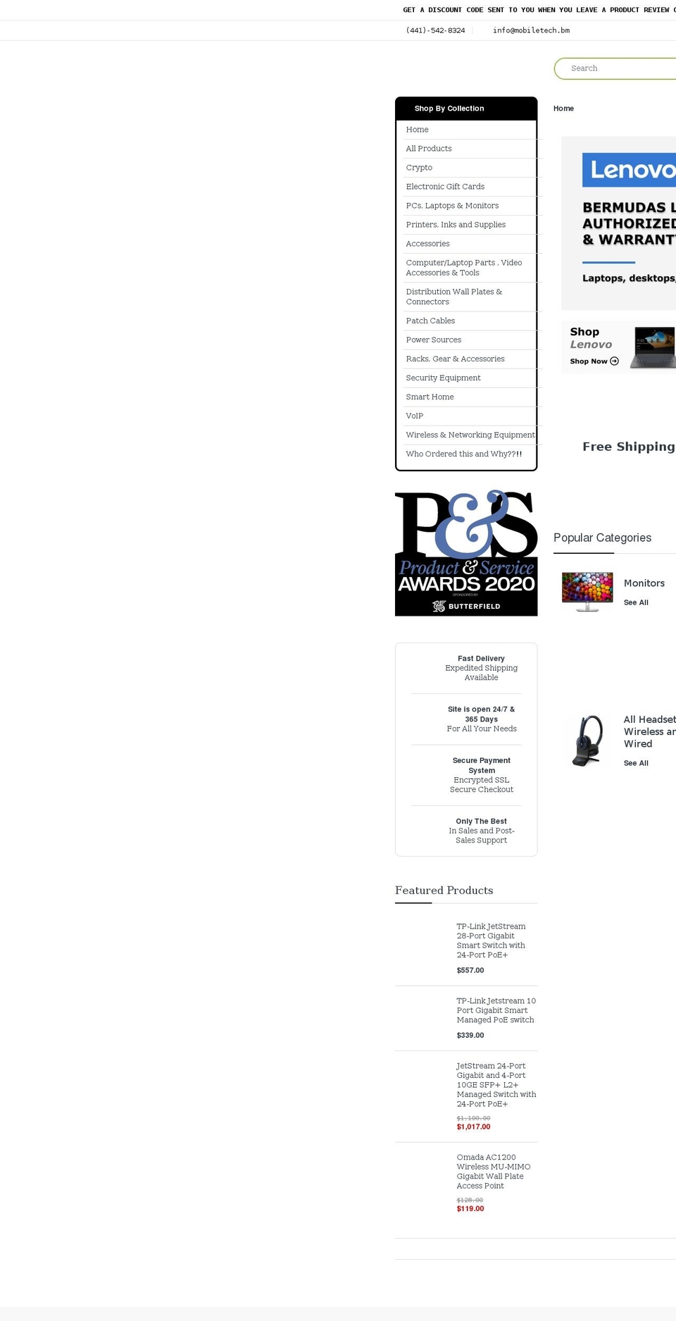 mobiletech.bm shopify website screenshot
