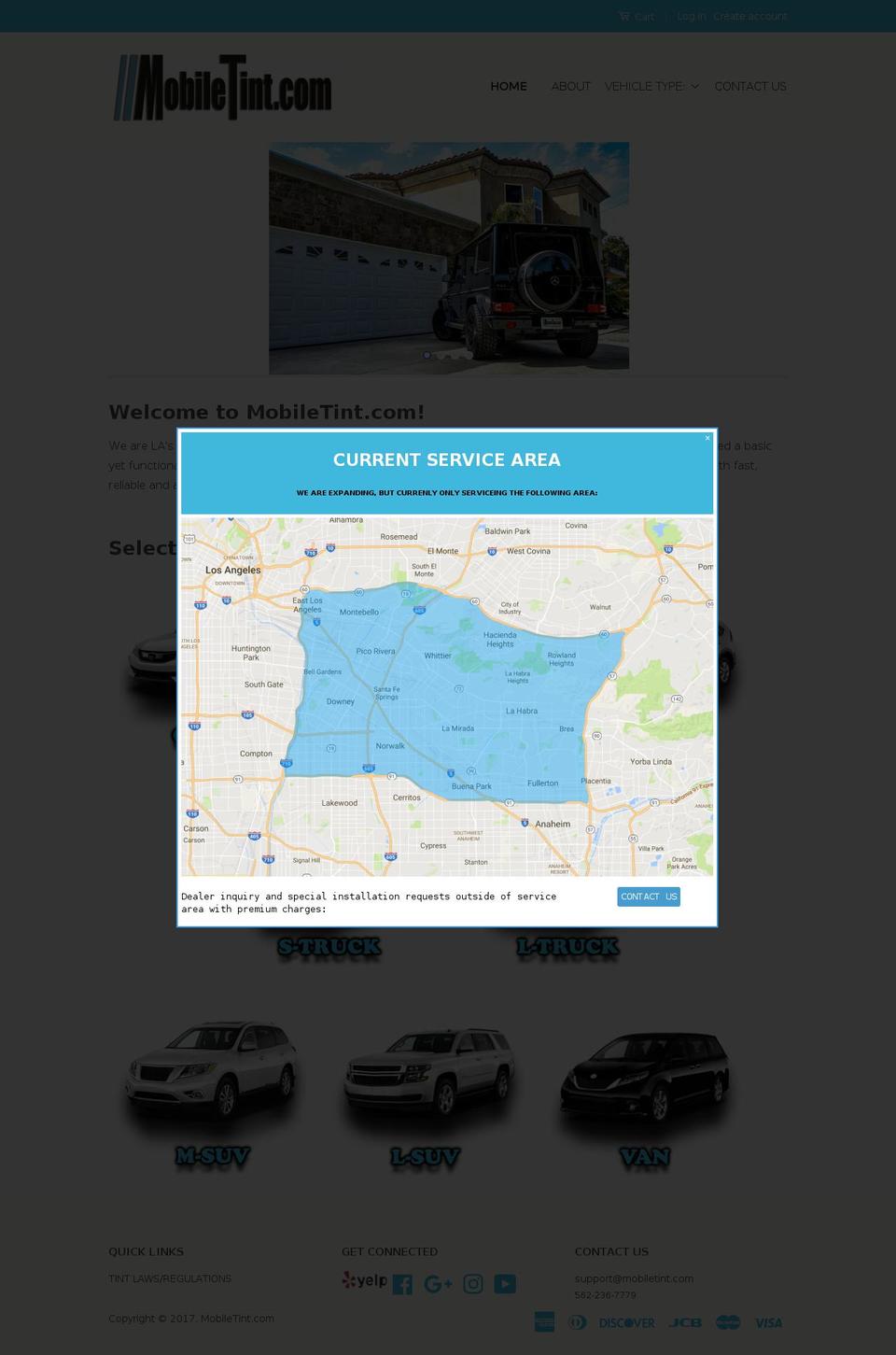 mobiletint.com shopify website screenshot
