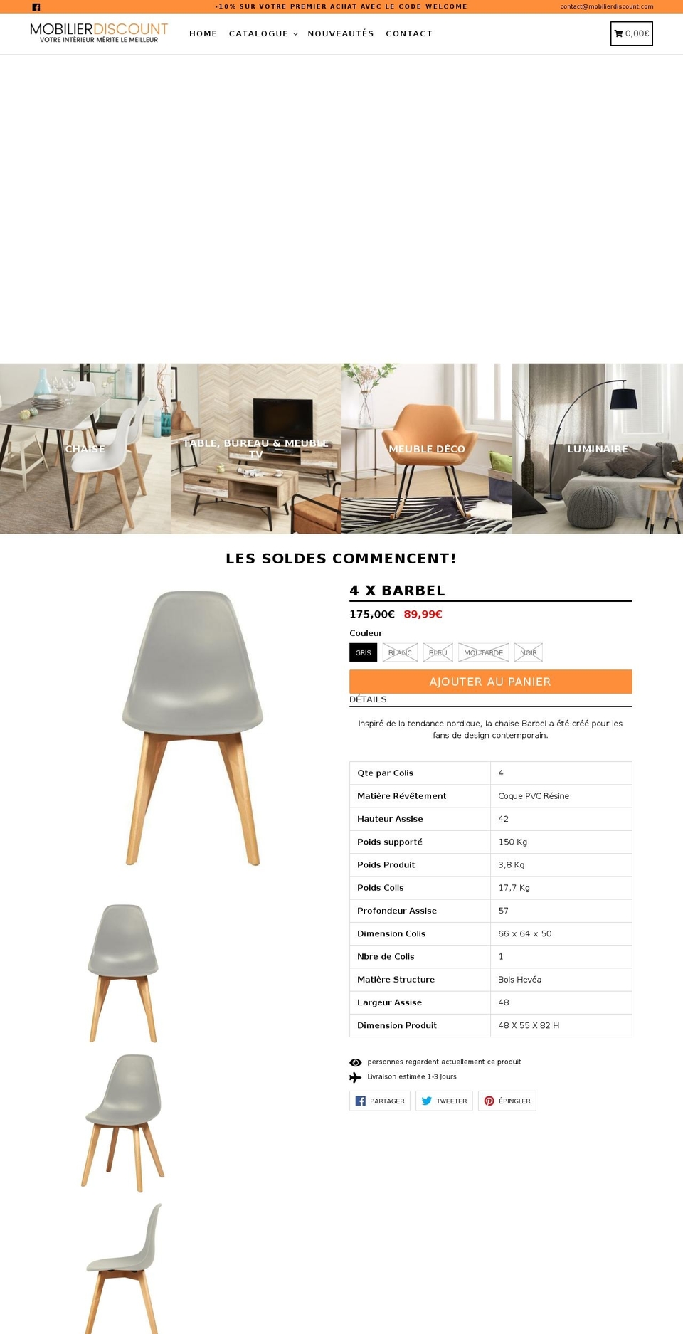 mobilierdiscount.com — Shopify storefront screenshot