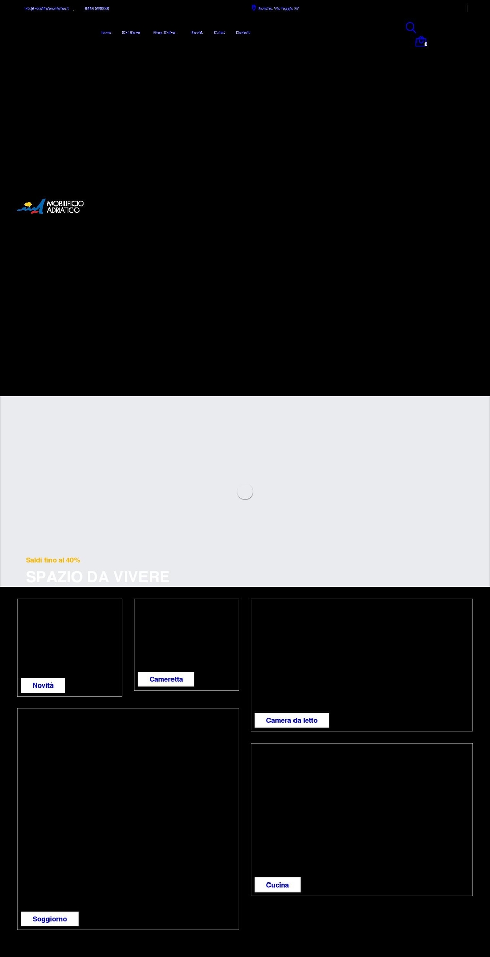 mobilificioadriatico.it shopify website screenshot