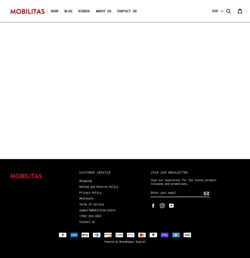 mobilitas.store shopify website screenshot