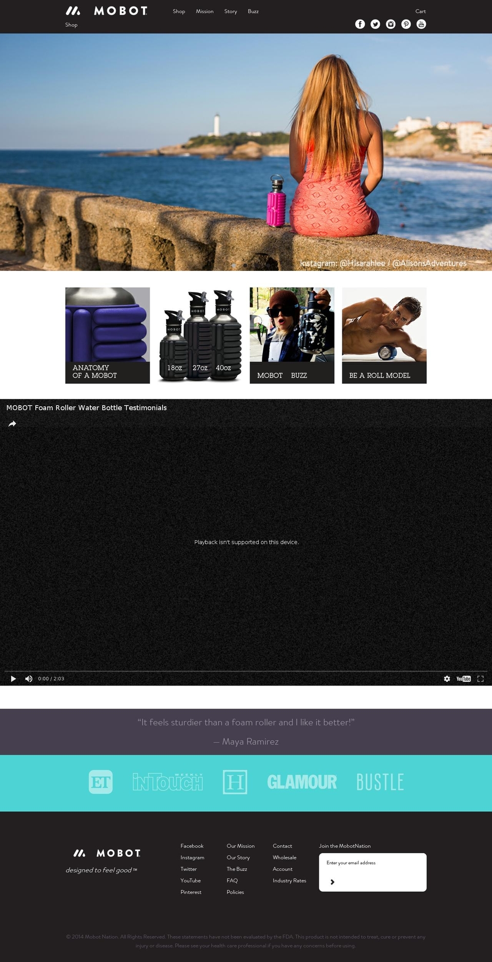 mobilitybottle.us shopify website screenshot