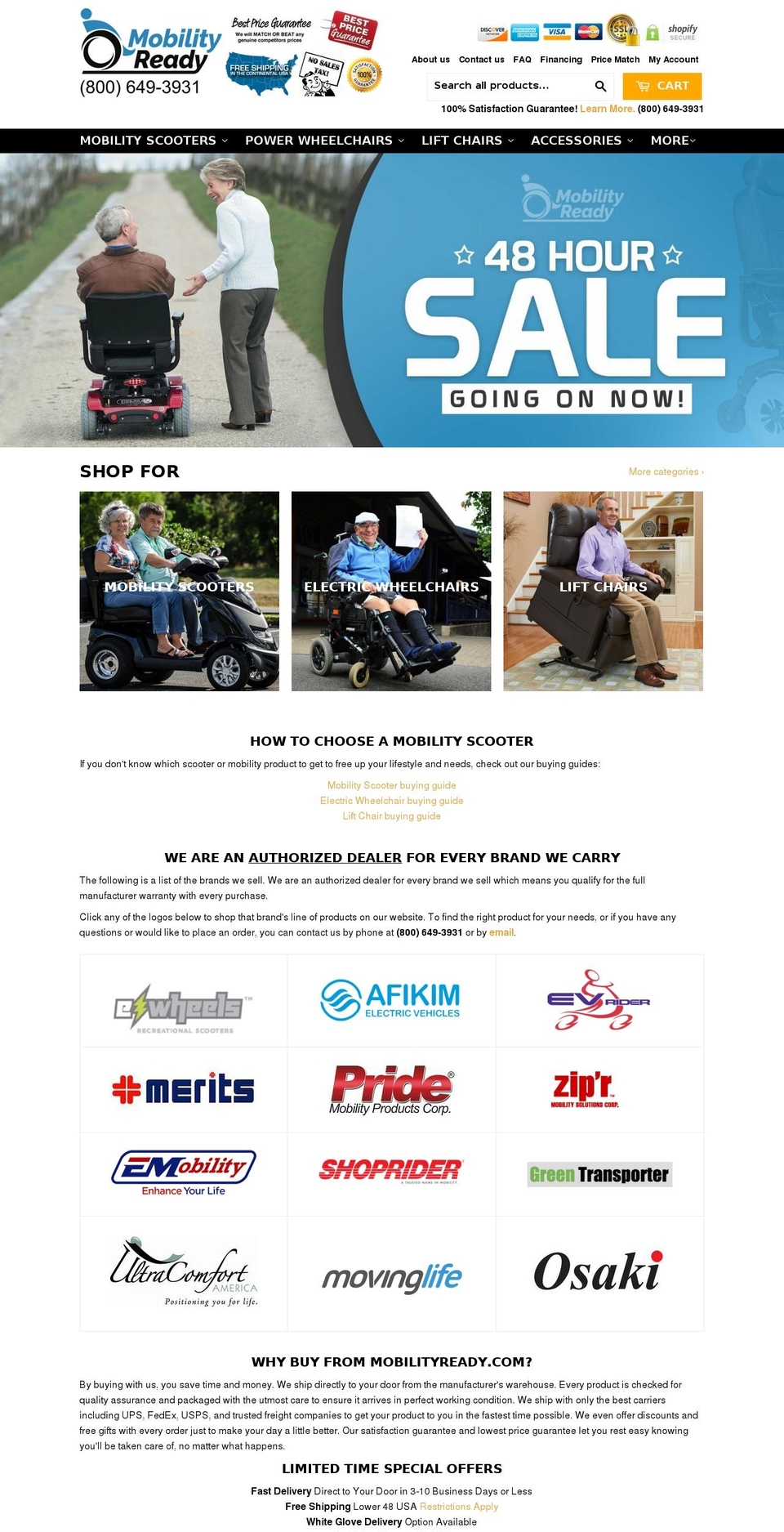 mobilityready.com — Shopify storefront screenshot