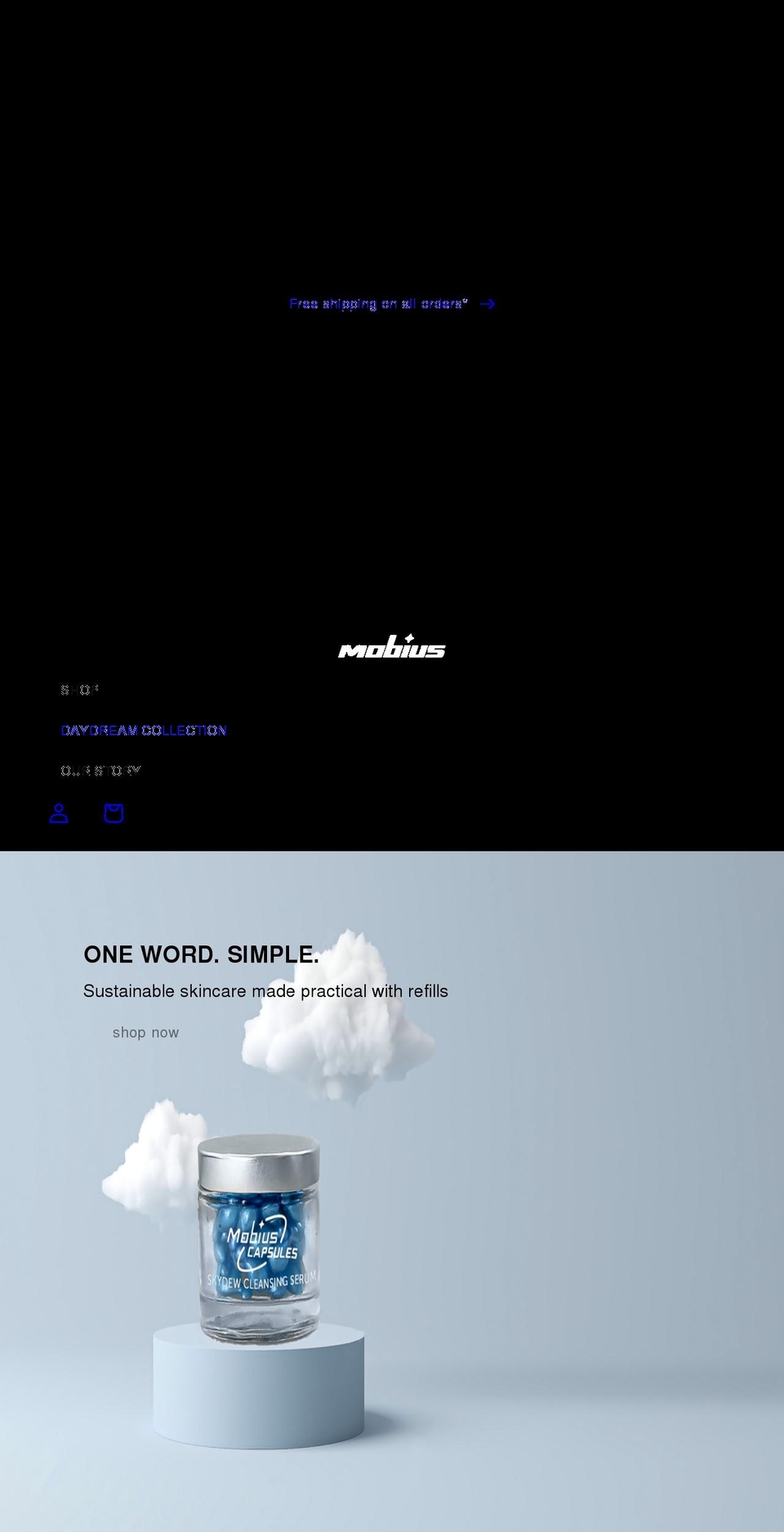 mobiuscapsules.com shopify website screenshot