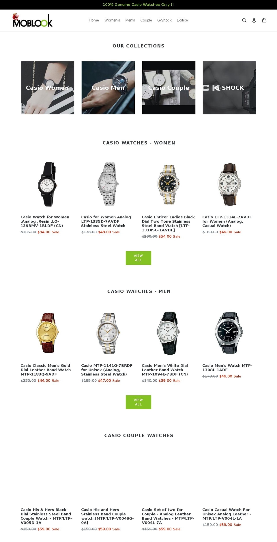 moblook.com — Shopify storefront screenshot