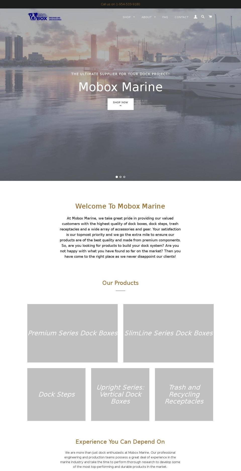 moboxmarine.com shopify website screenshot