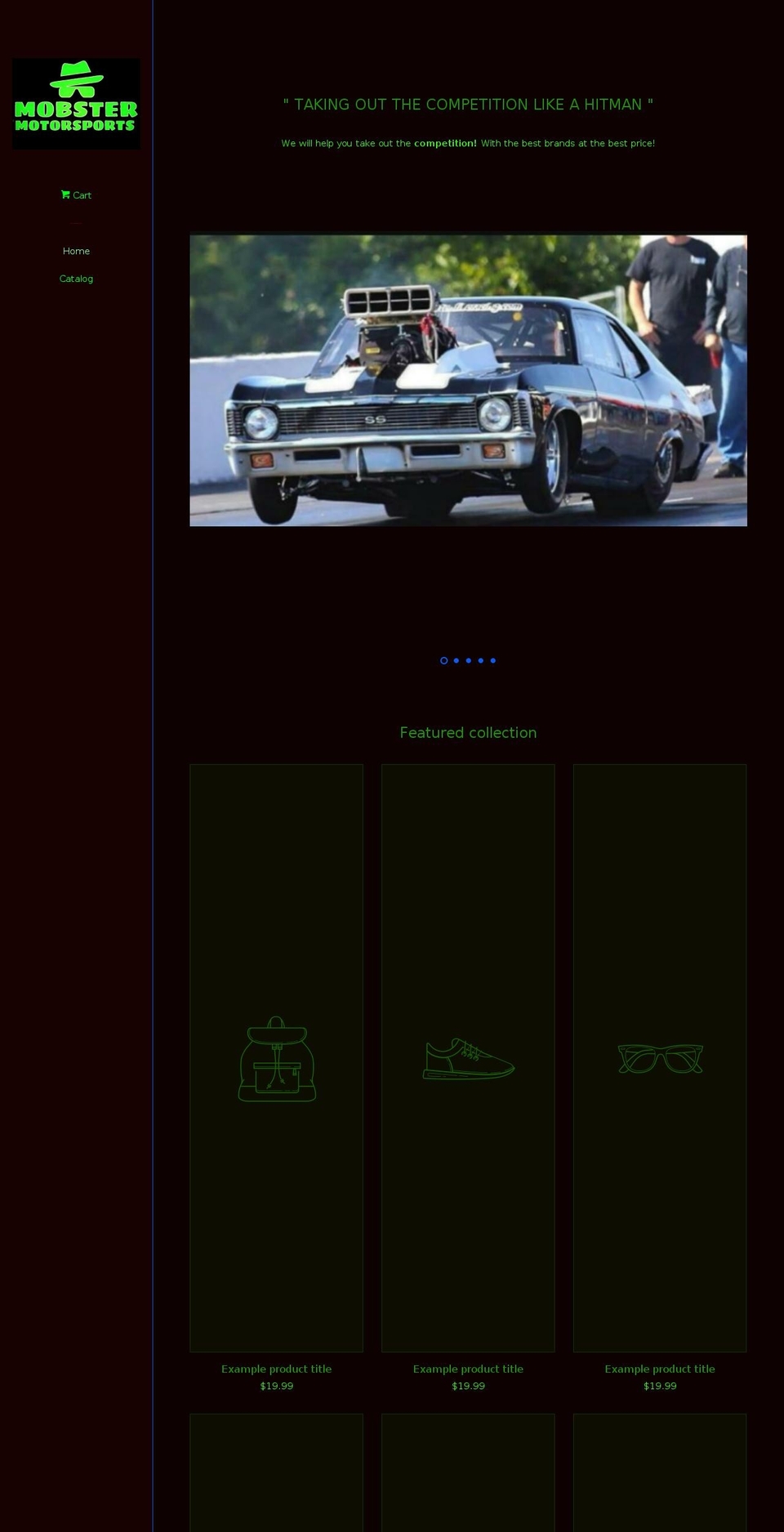 mobstermotorsports.com — Shopify storefront screenshot
