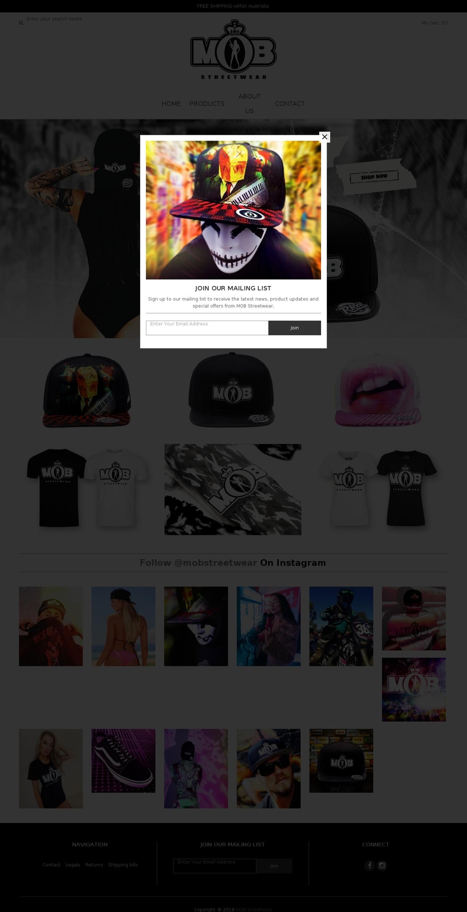 mobstreetwear.com — Shopify storefront screenshot