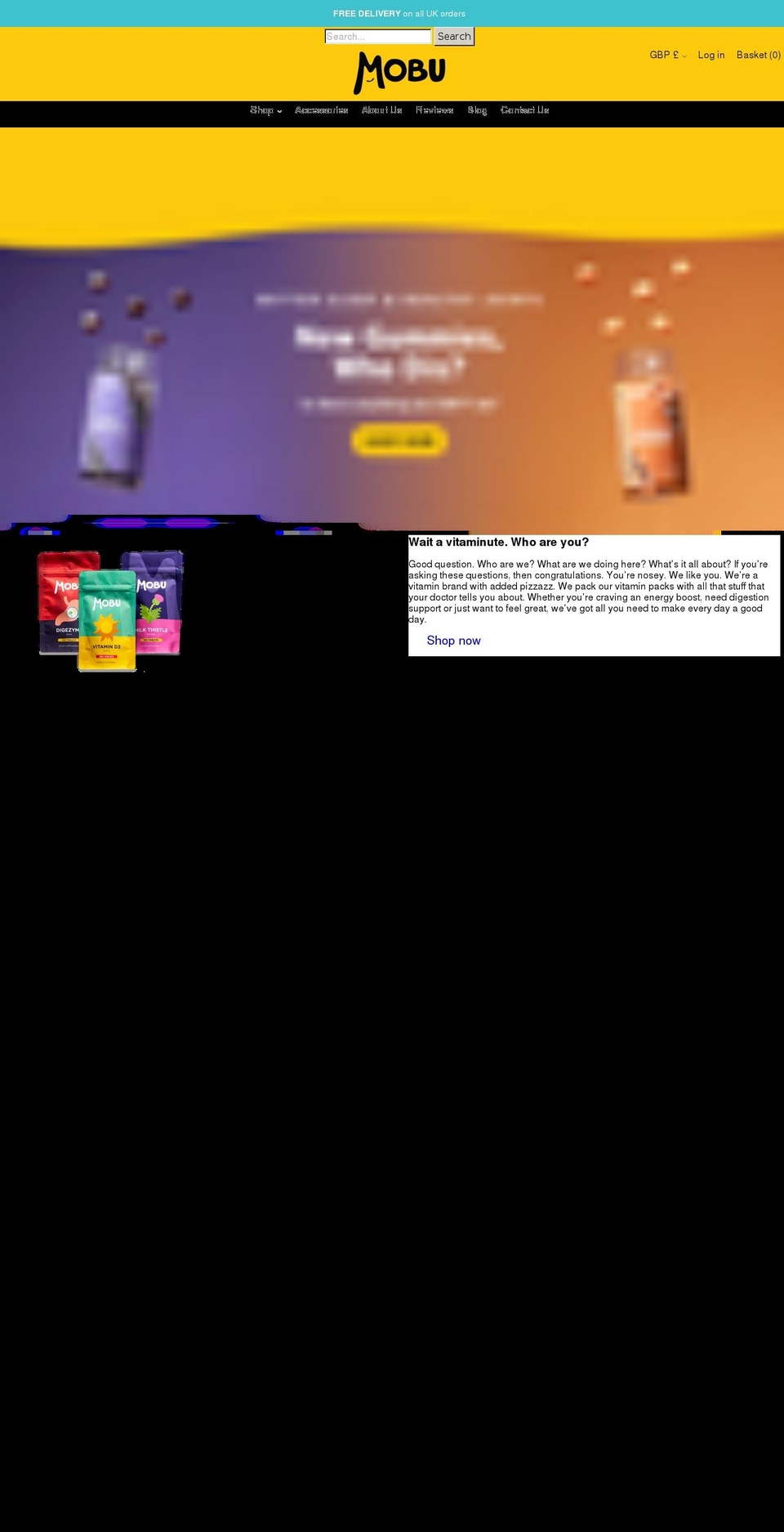 mobu.co.uk shopify website screenshot