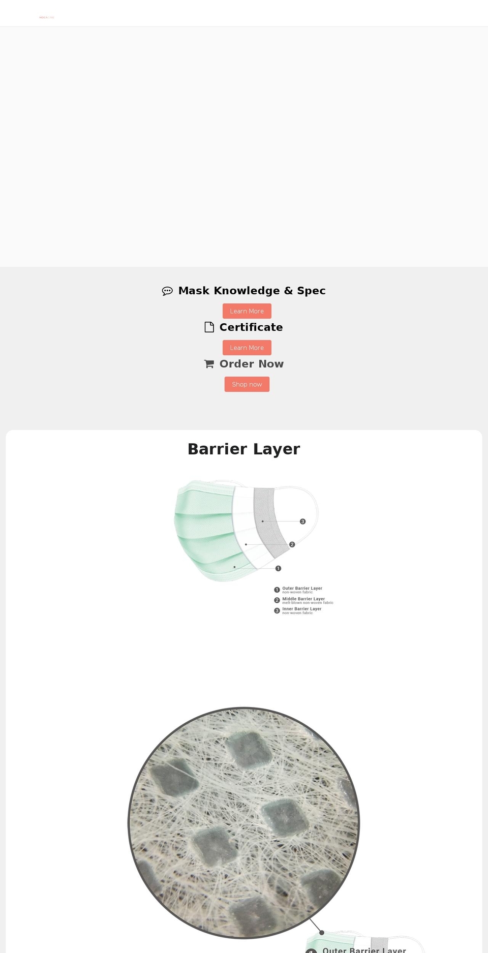 mocacare.myshopify.com — Shopify storefront screenshot