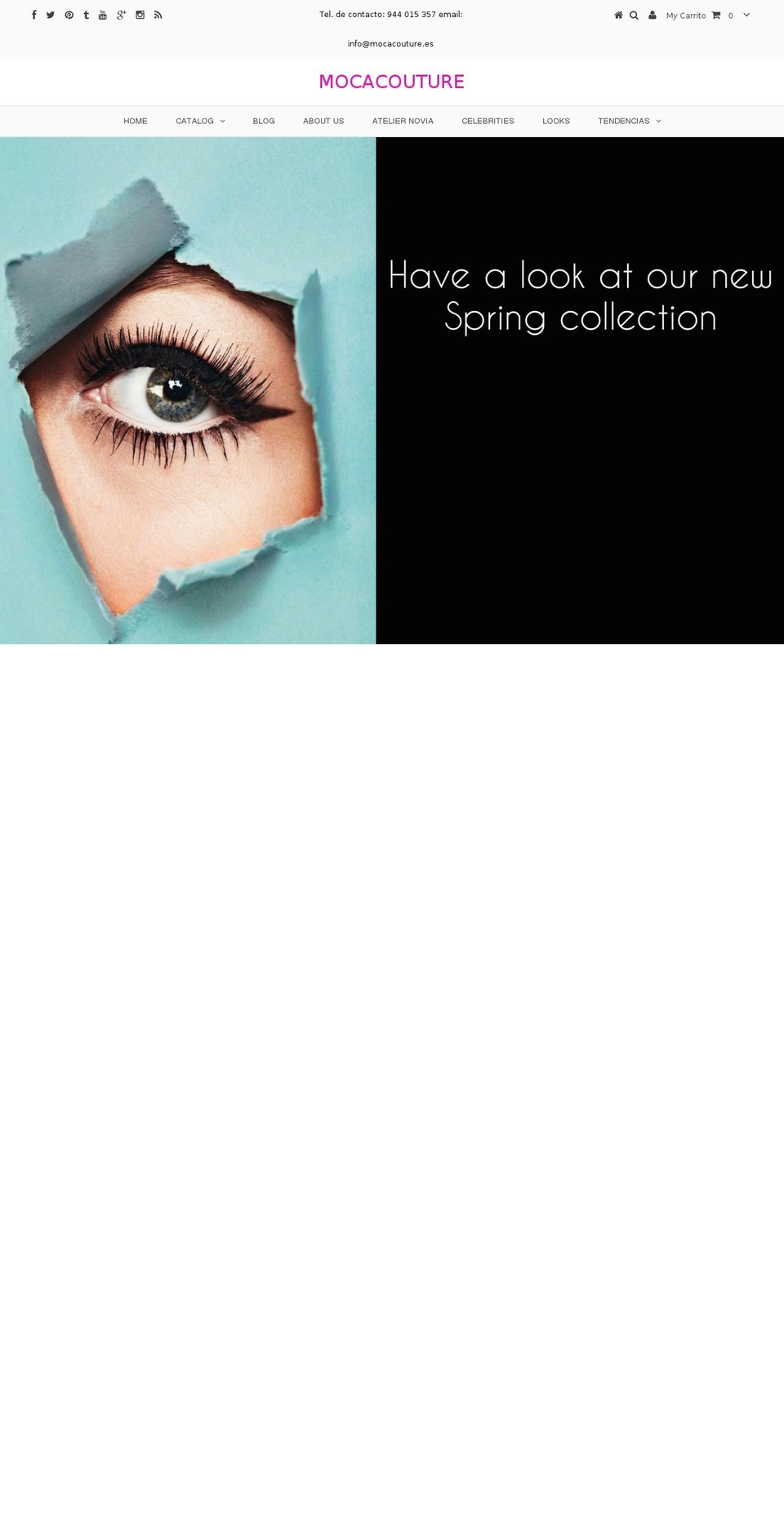 mocacouture.com shopify website screenshot