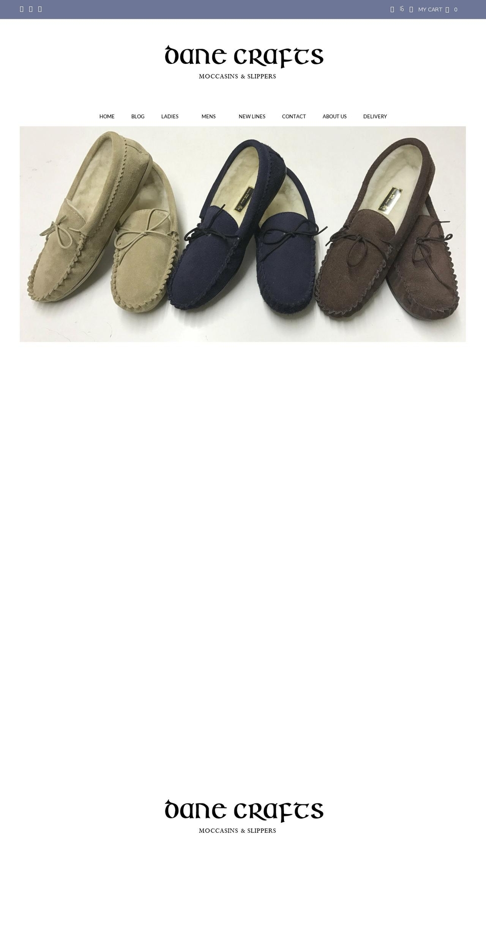 moccasinslippers.co.uk shopify website screenshot