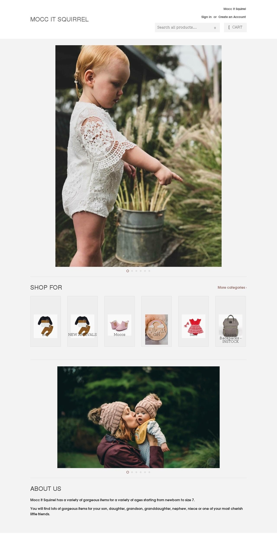moccitsquirrel.com shopify website screenshot