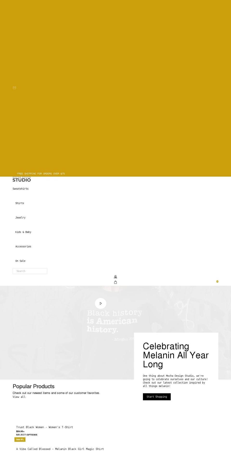 mochadesignstudio.com shopify website screenshot