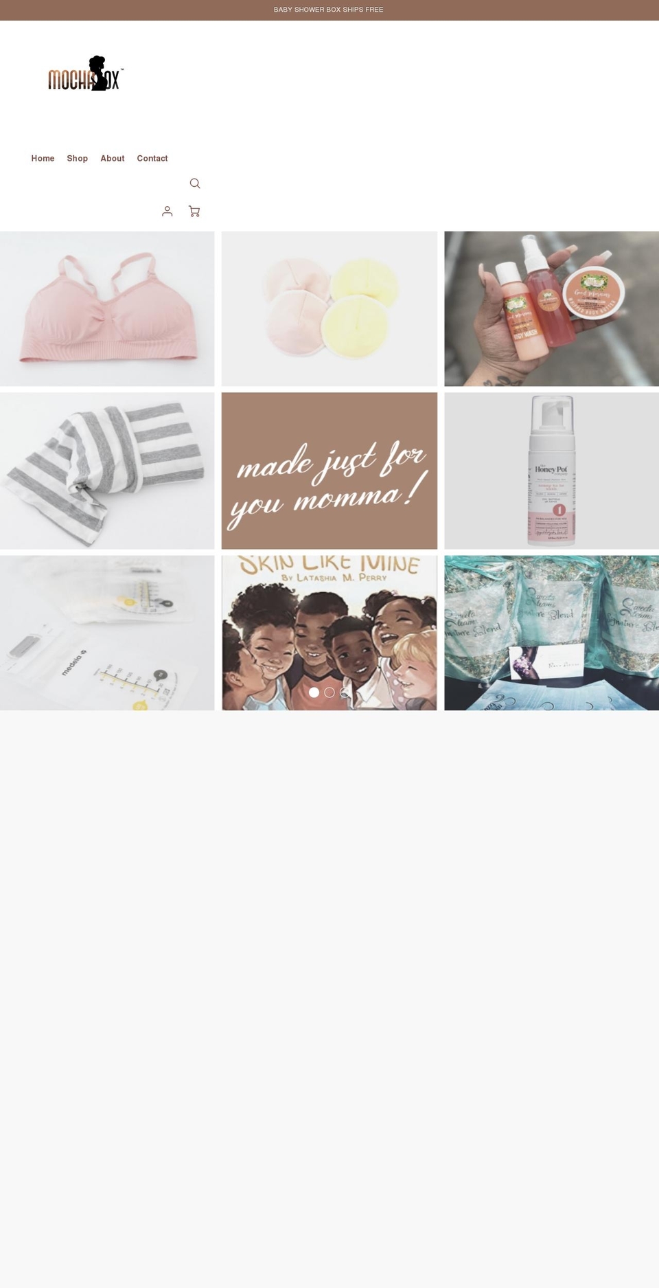 mochamommabox.com shopify website screenshot