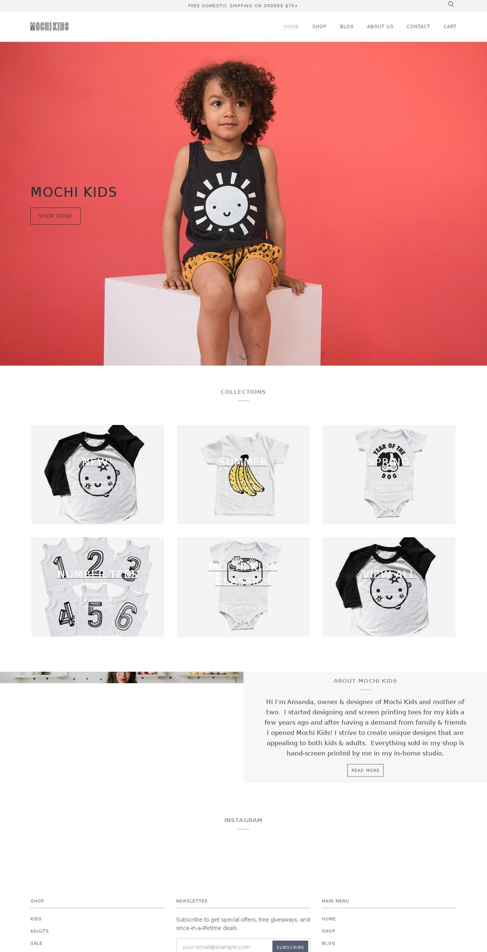 mochikidsco.com — Shopify storefront screenshot