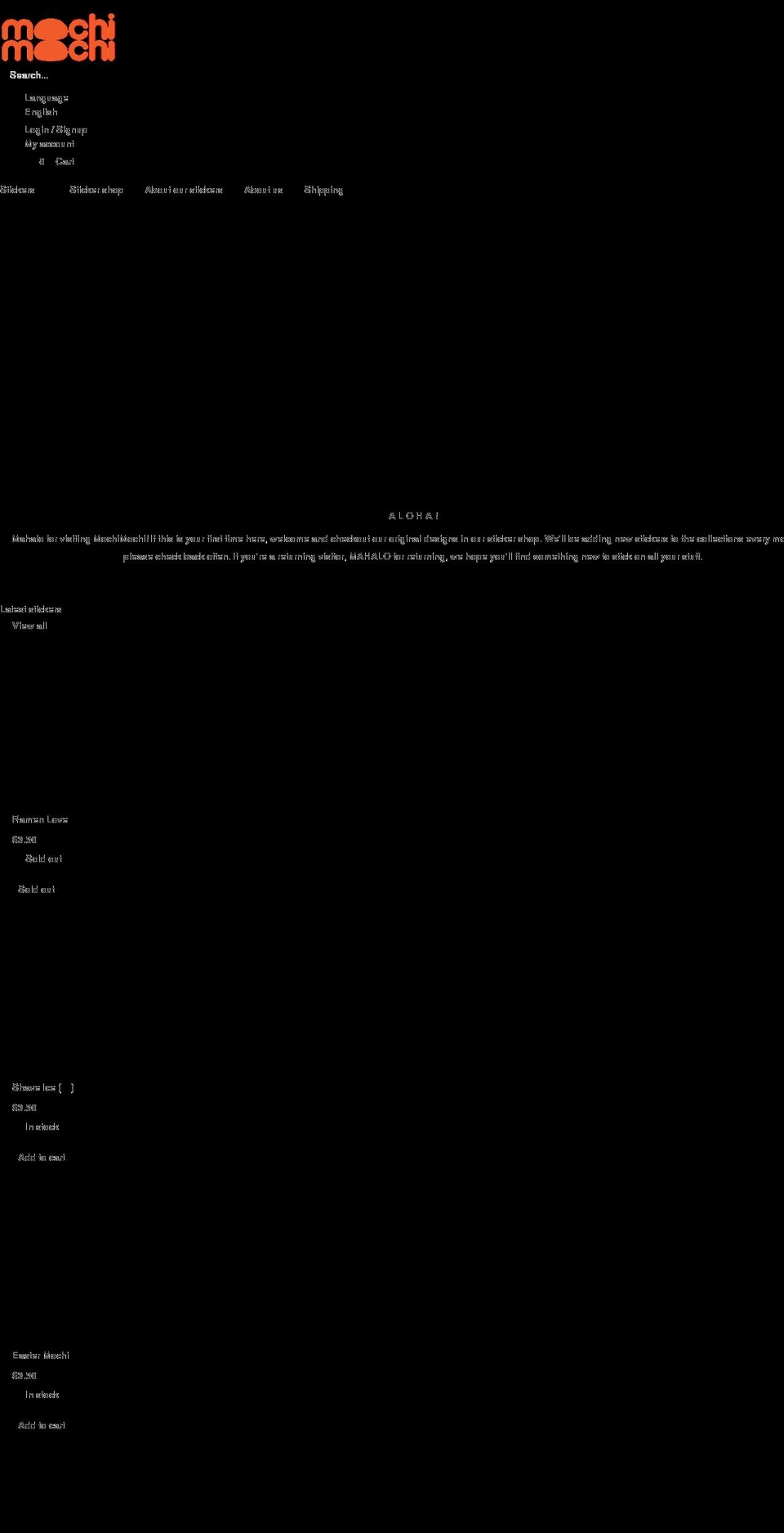 mochimochihui.com shopify website screenshot