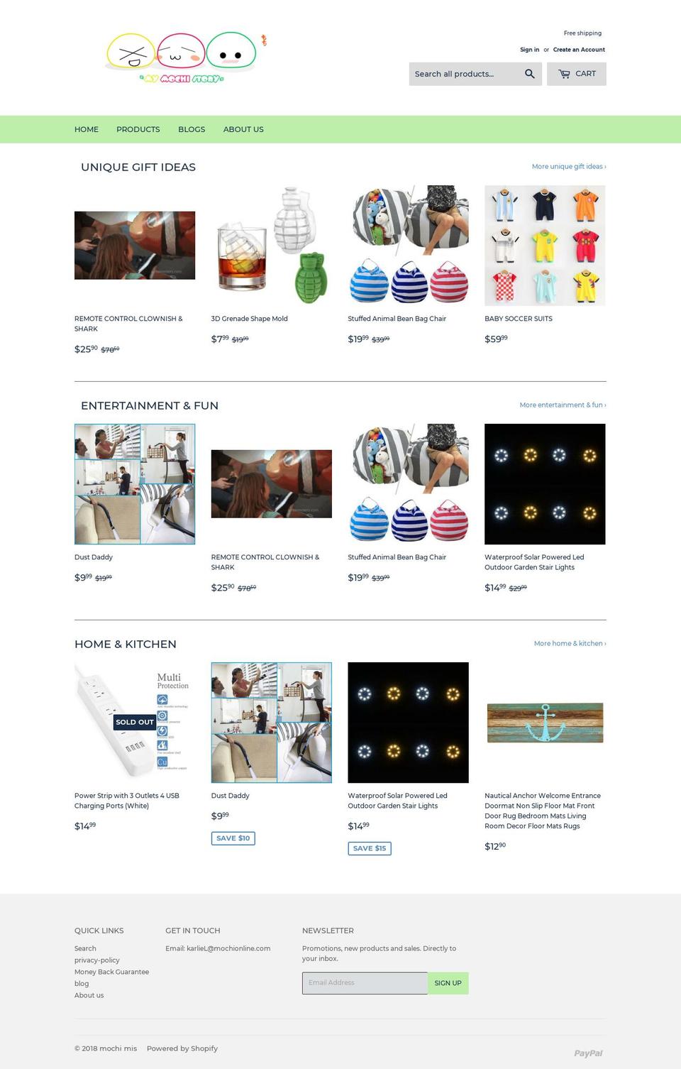 mochionline.com — Shopify storefront screenshot