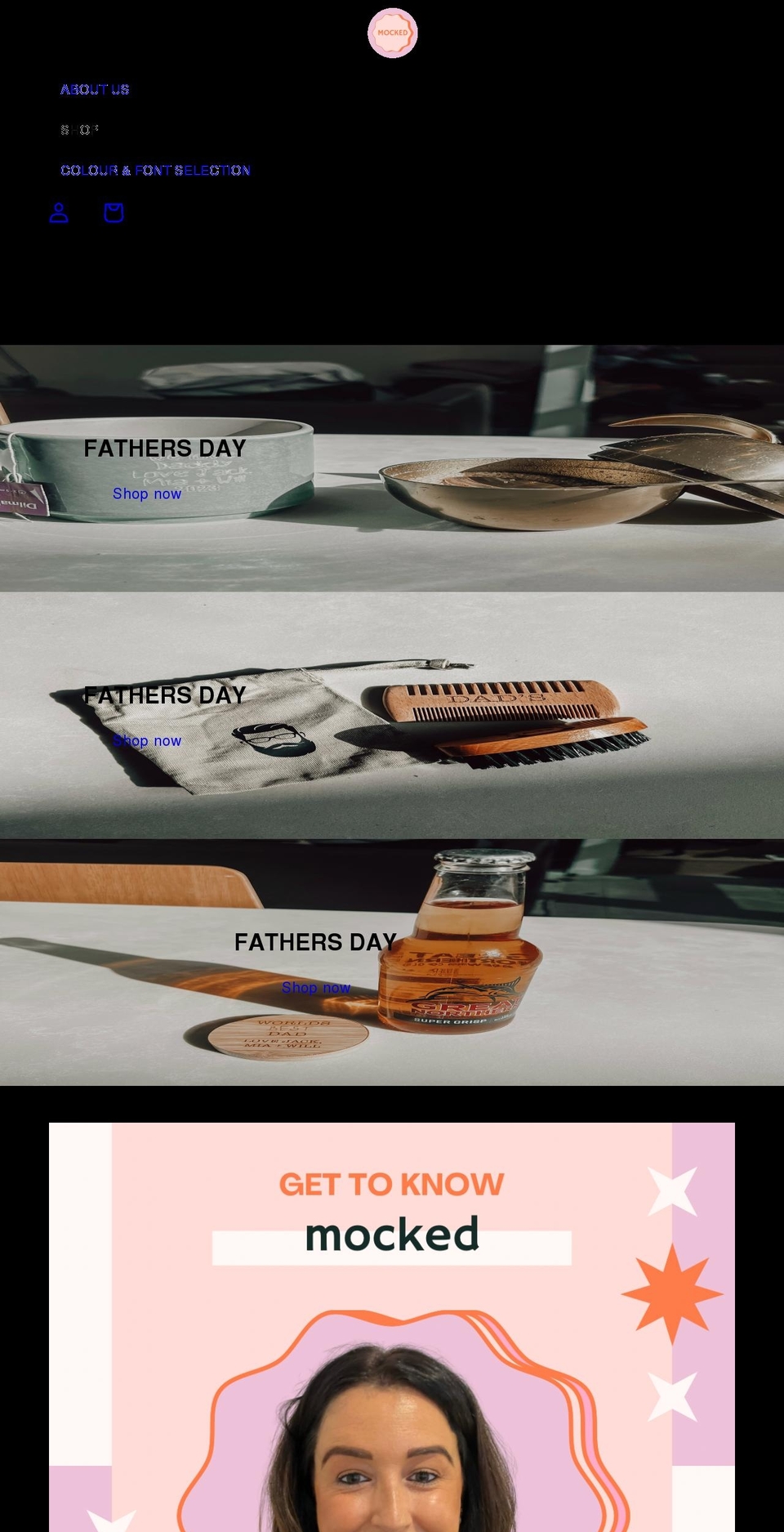 mocked.com.au shopify website screenshot