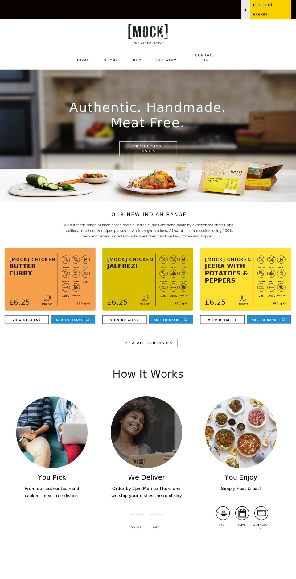 Mock Shopify theme site example mockfoods.com