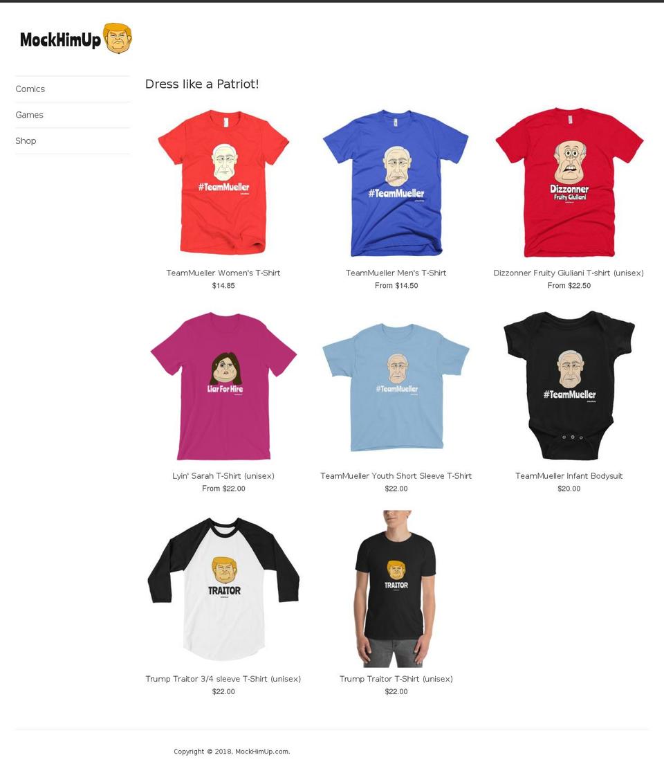 mockhimup.com — Shopify storefront screenshot