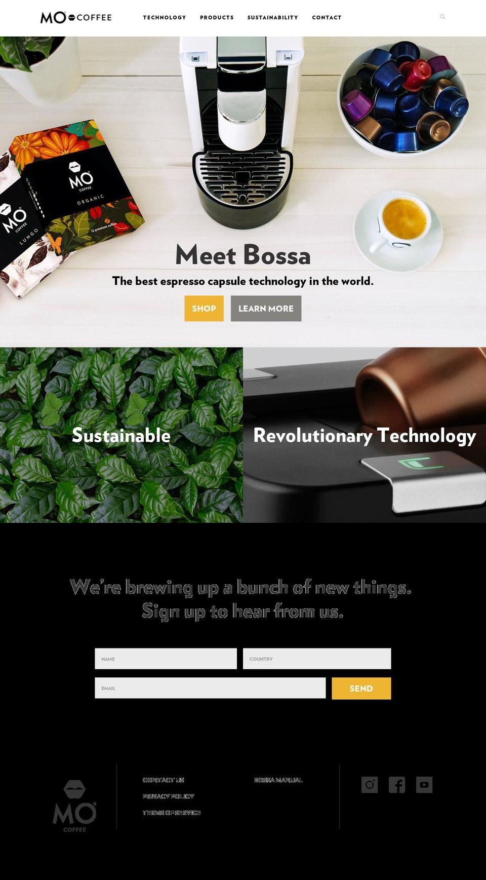 mocoffee.ch shopify website screenshot