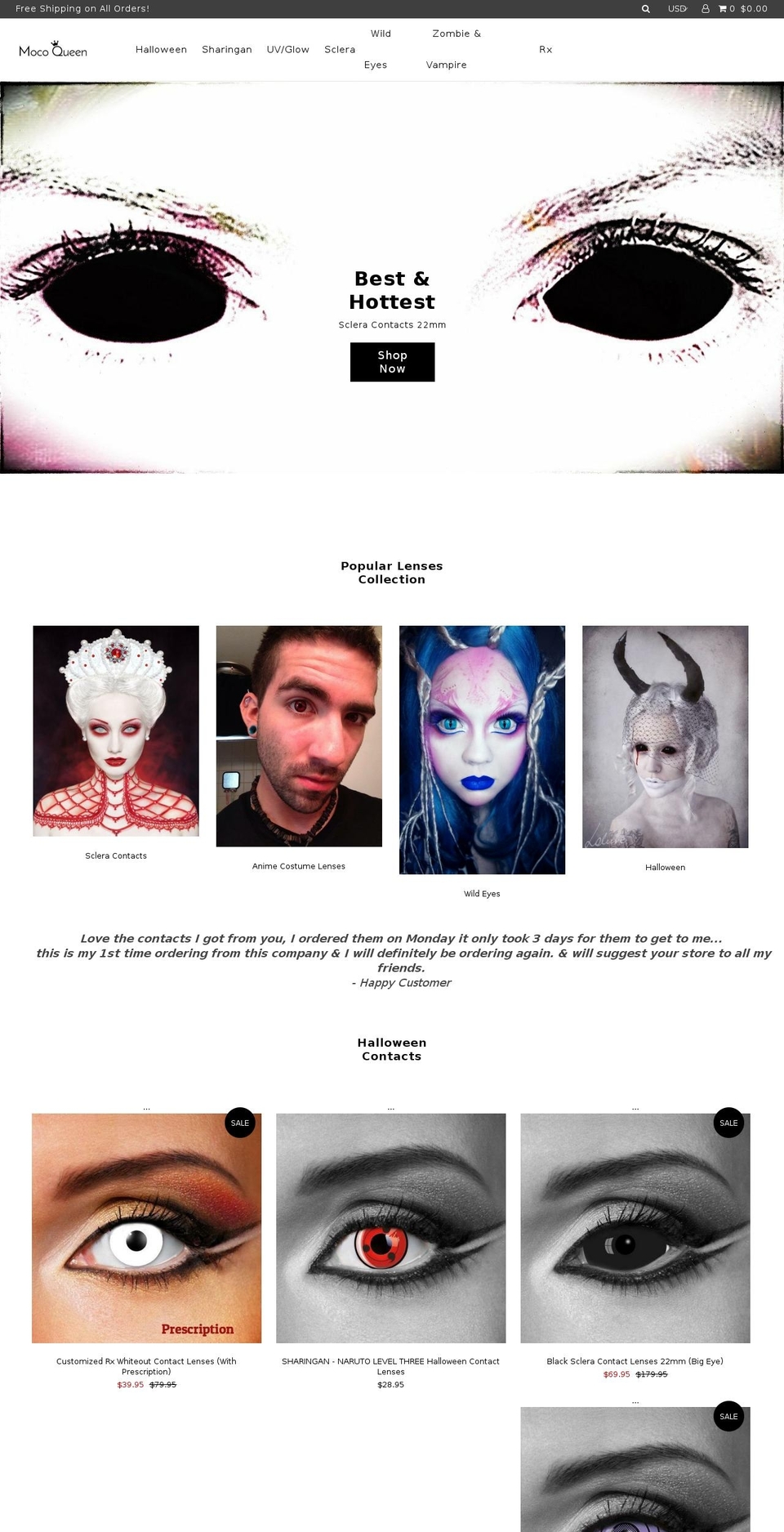 mocoqueen.com — Shopify storefront screenshot