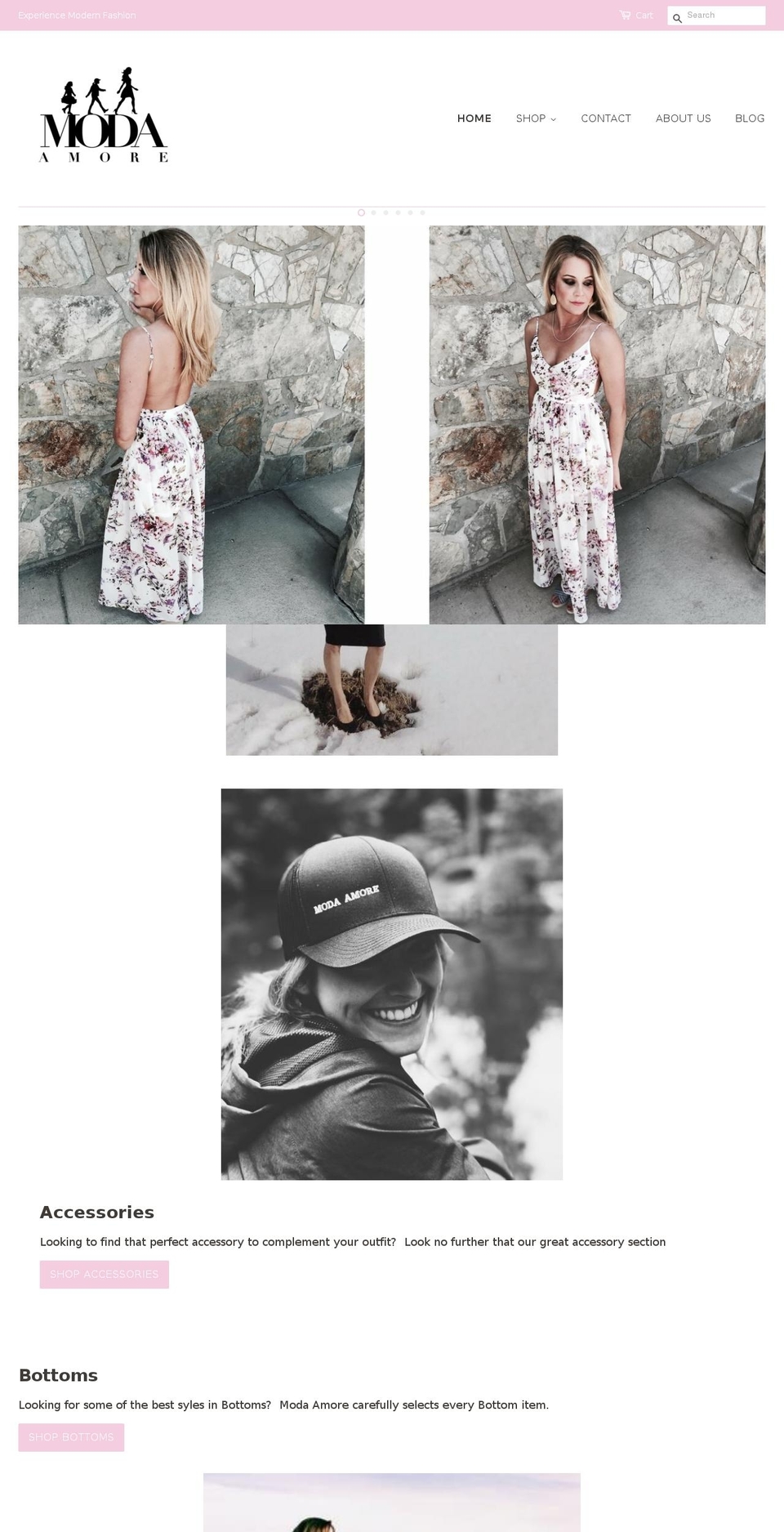 modaamoreboutique.com — Shopify storefront screenshot
