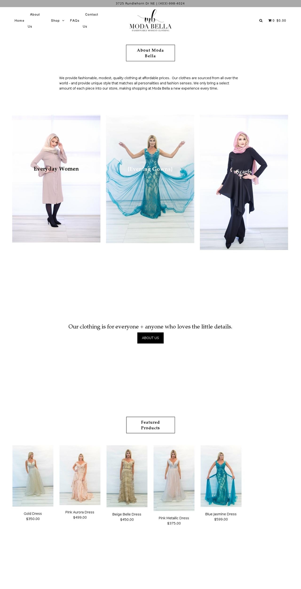 modabellafashion.com — Shopify storefront screenshot