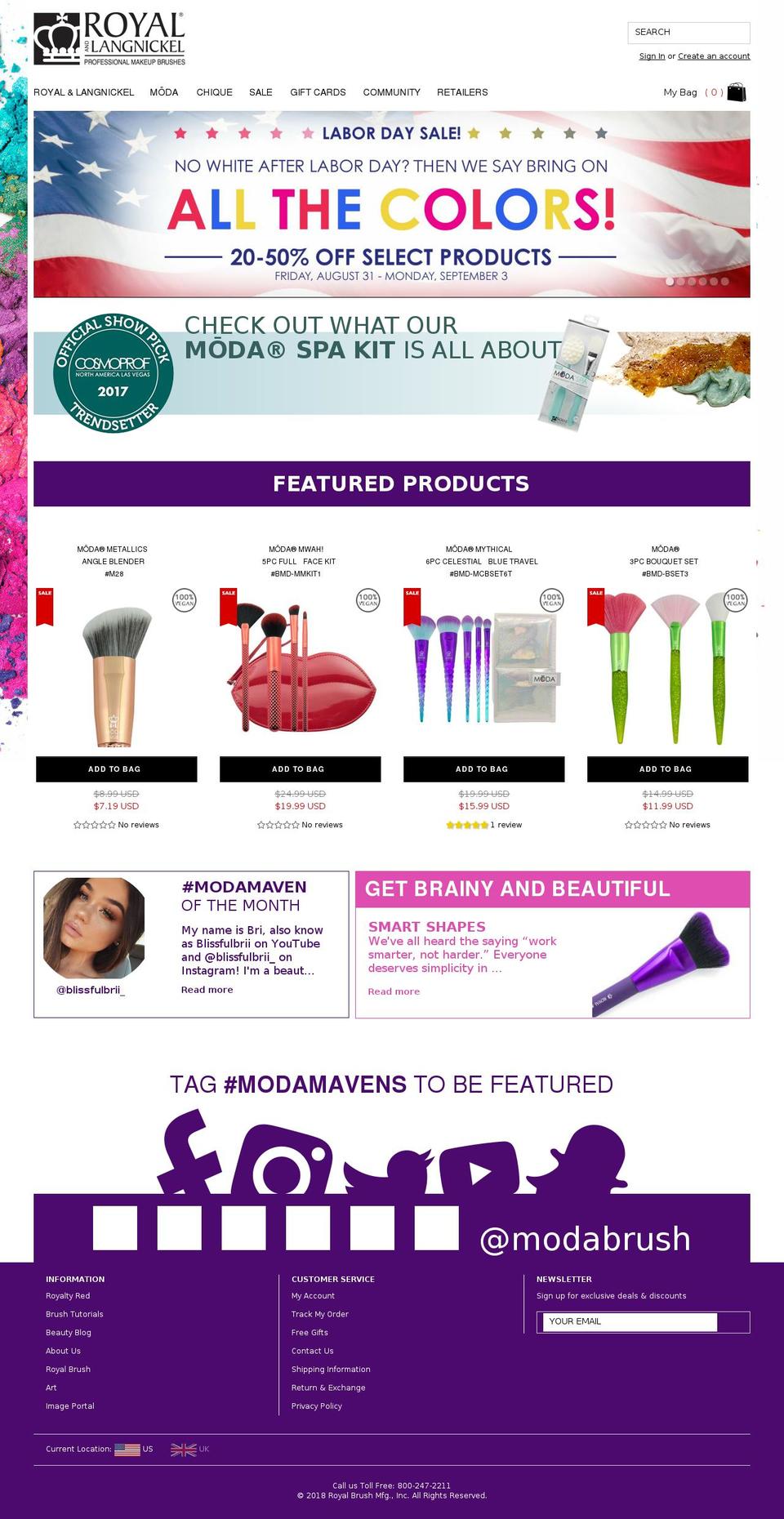 Beauty US - Post Black Friday Fix - Dec 6\/17 Shopify theme site example modabrush.biz