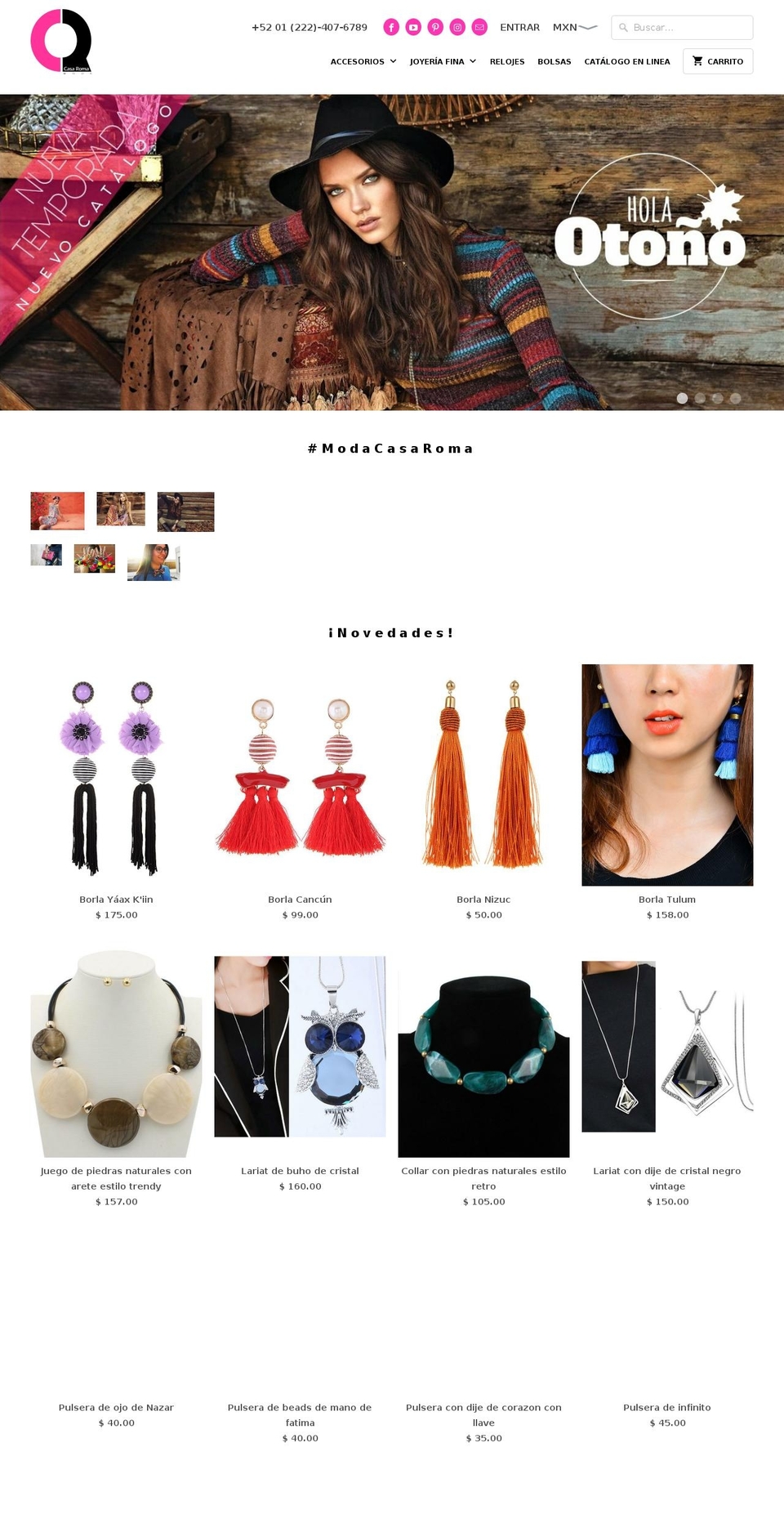 modacasaroma.com — Shopify storefront screenshot