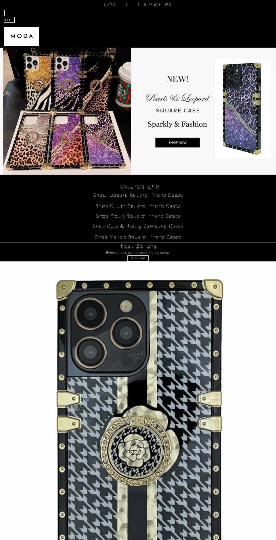 modacases.com shopify website screenshot