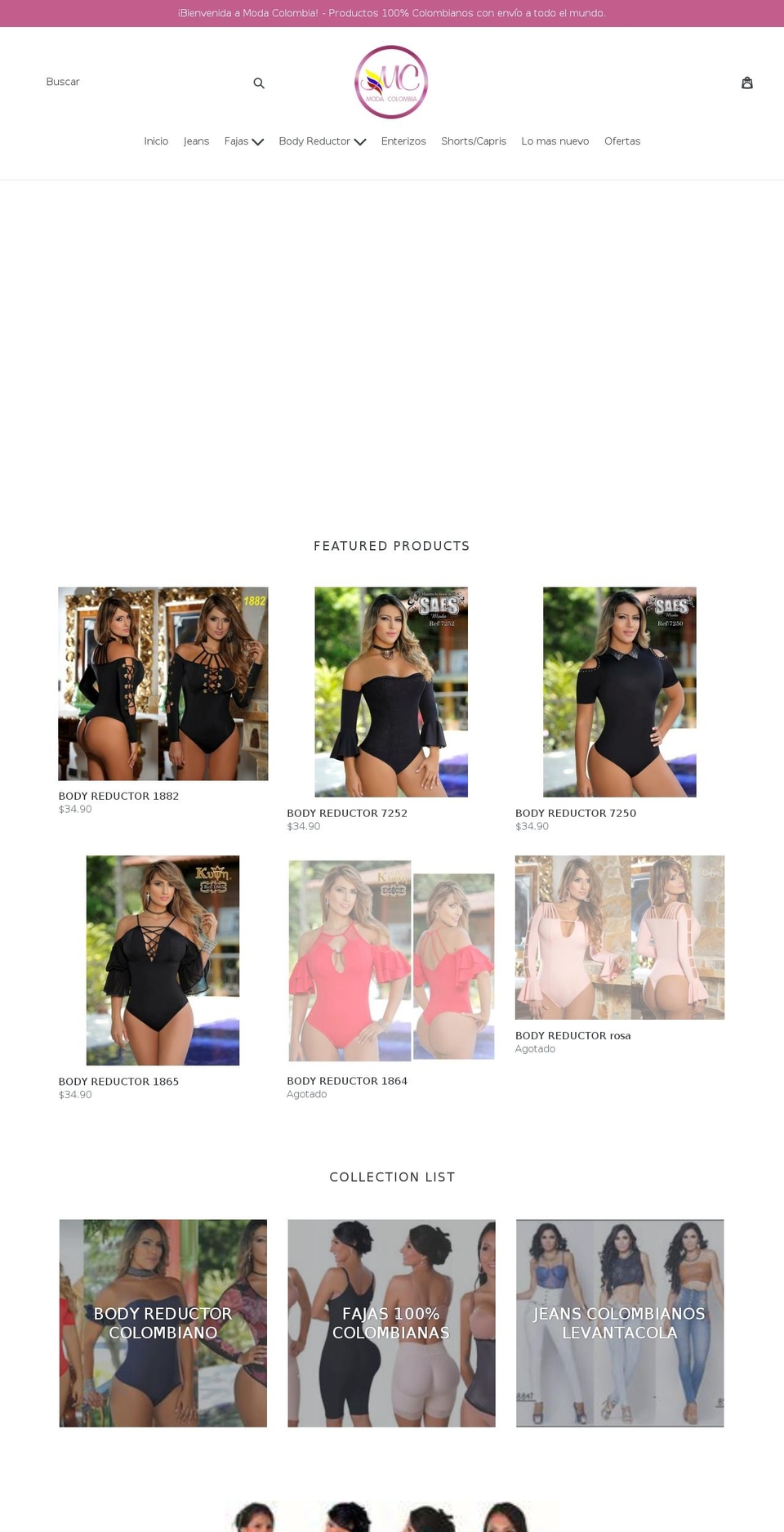 modacol.com shopify website screenshot