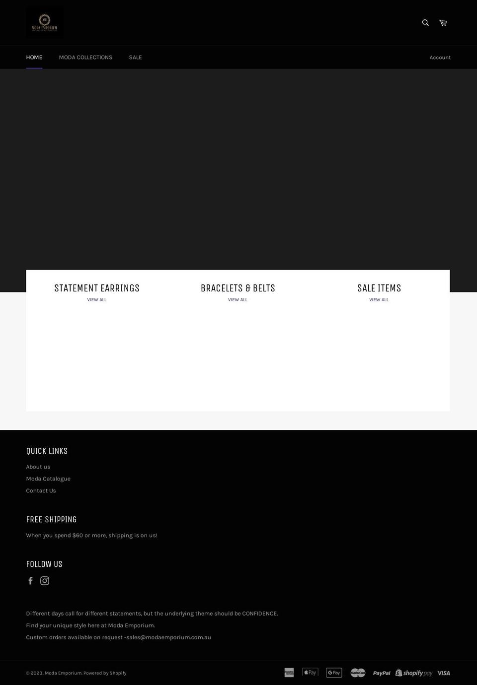 modaemporium.com.au shopify website screenshot