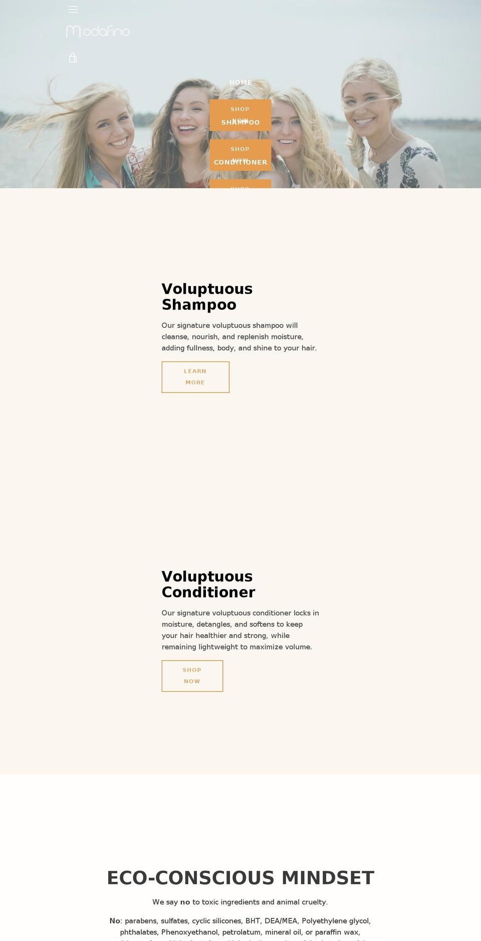 modafino.com shopify website screenshot