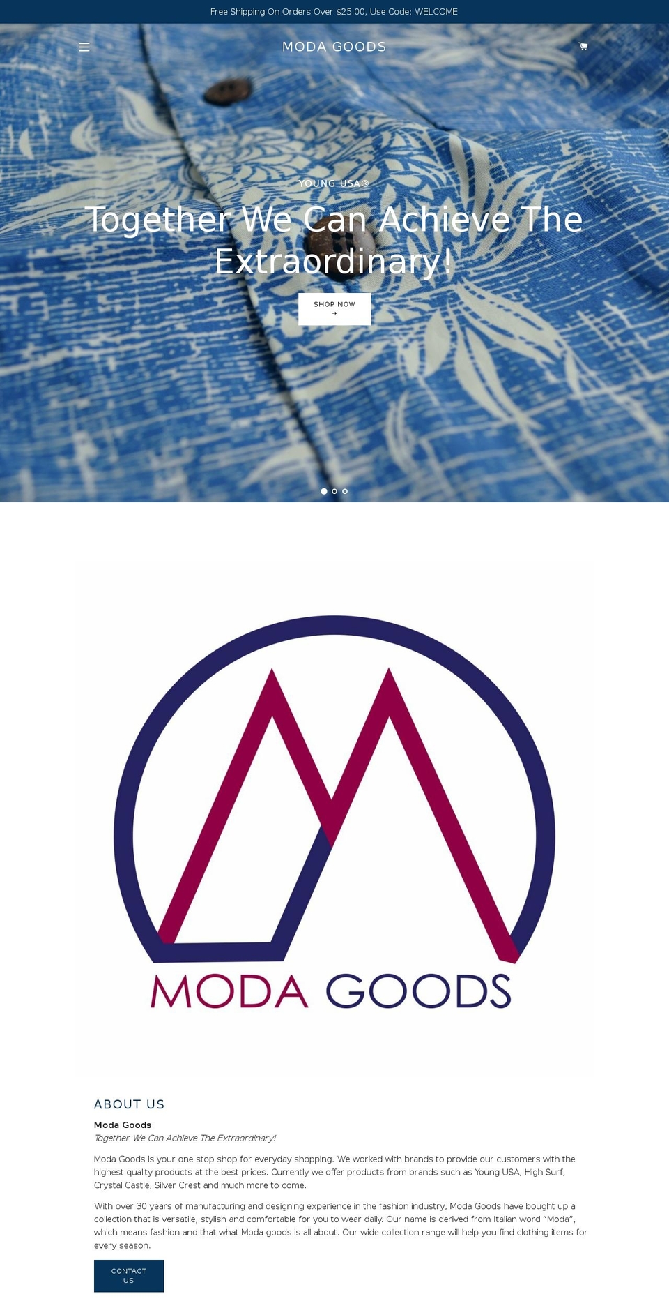 modagoods.com — Shopify storefront screenshot