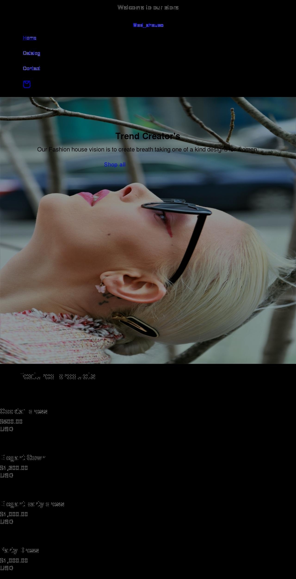 modahouse.net shopify website screenshot
