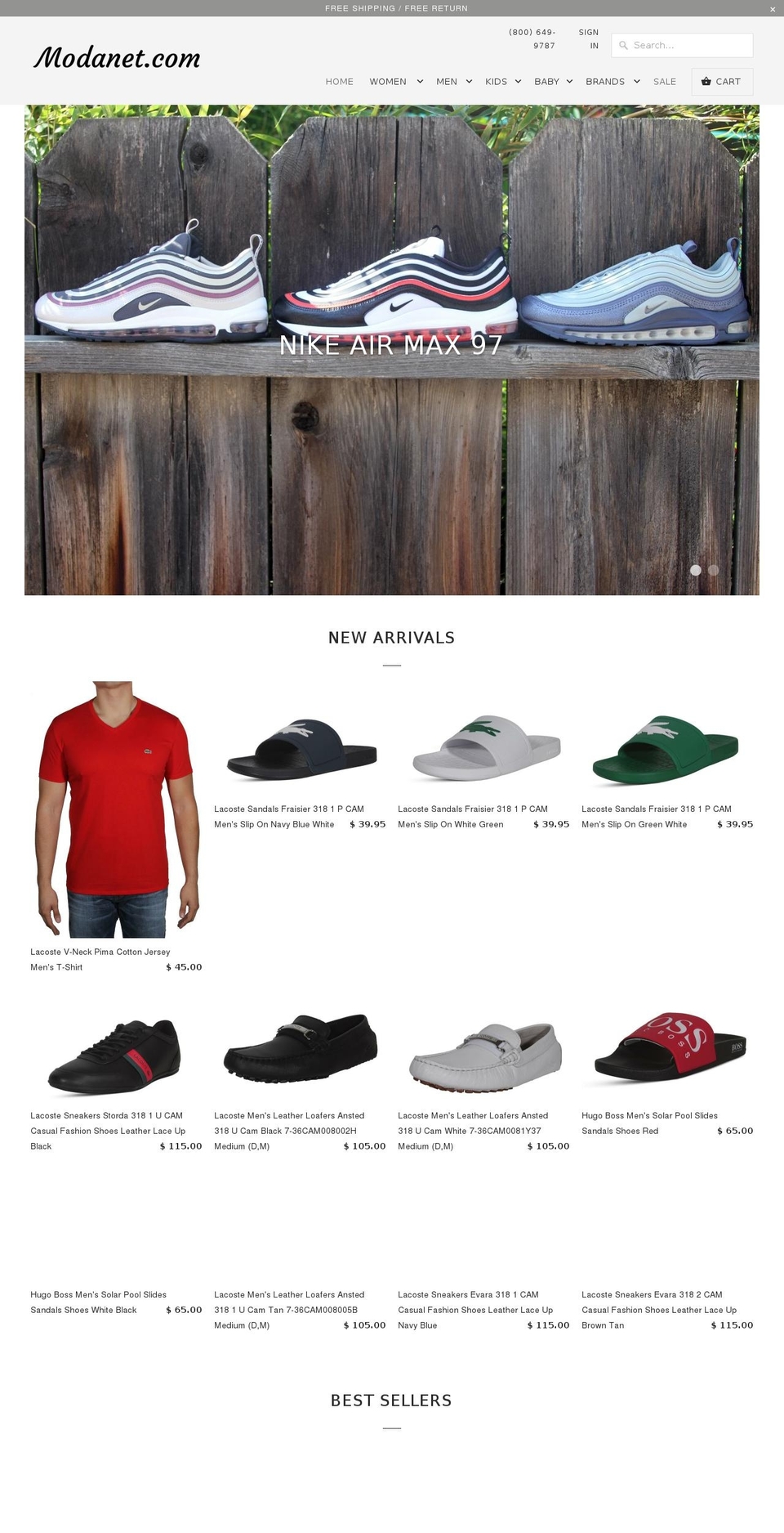 modanet.com shopify website screenshot