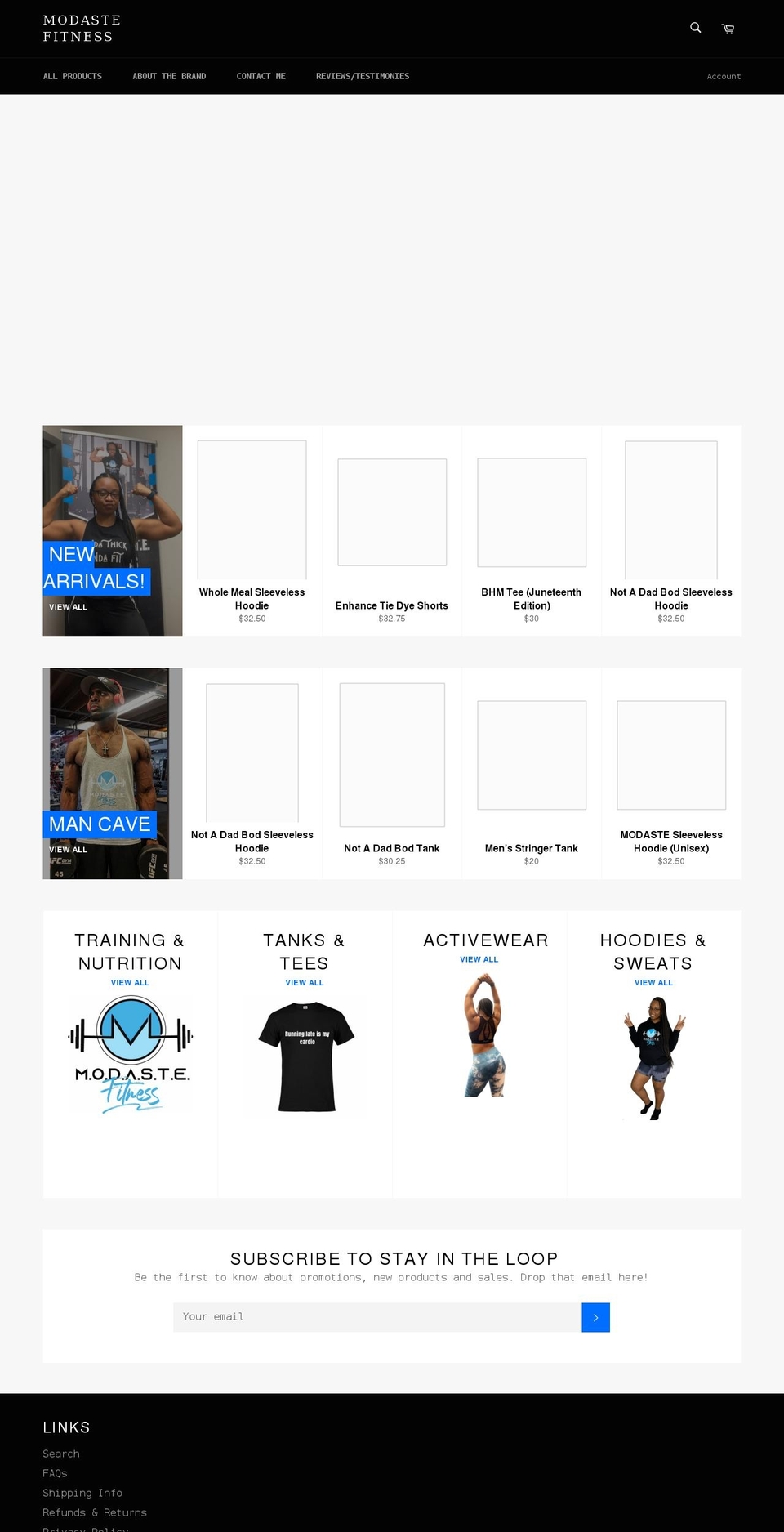 modaste-fitness.com shopify website screenshot