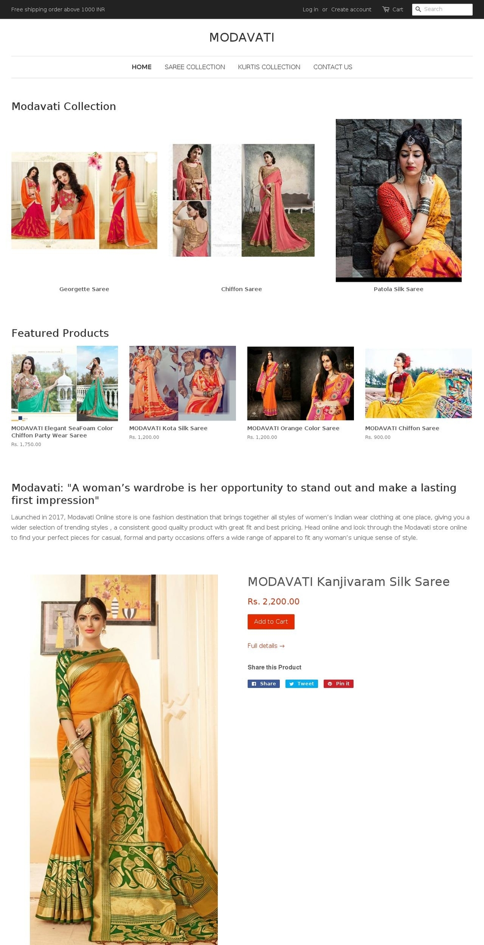 modavati.com — Shopify storefront screenshot
