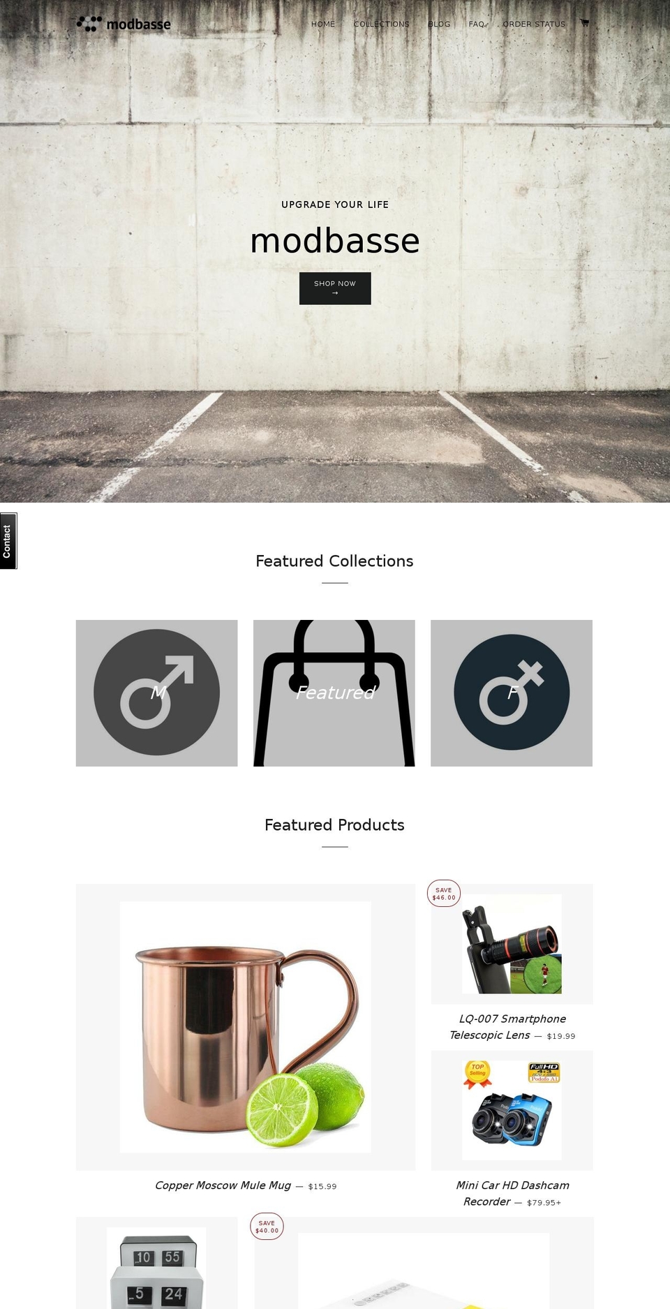 modbasse.com shopify website screenshot