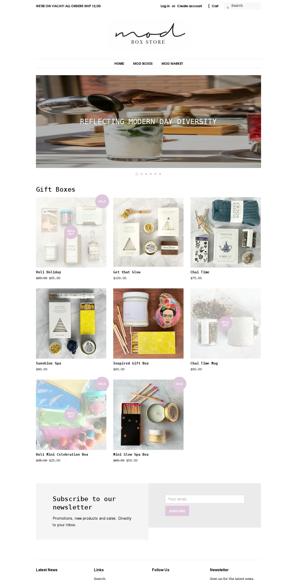 modboxstore.com shopify website screenshot
